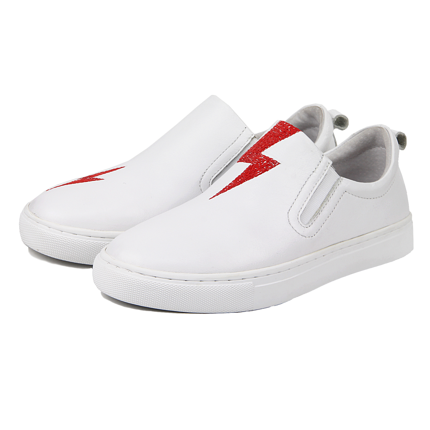 Spark M1184 White Leather Sneakers