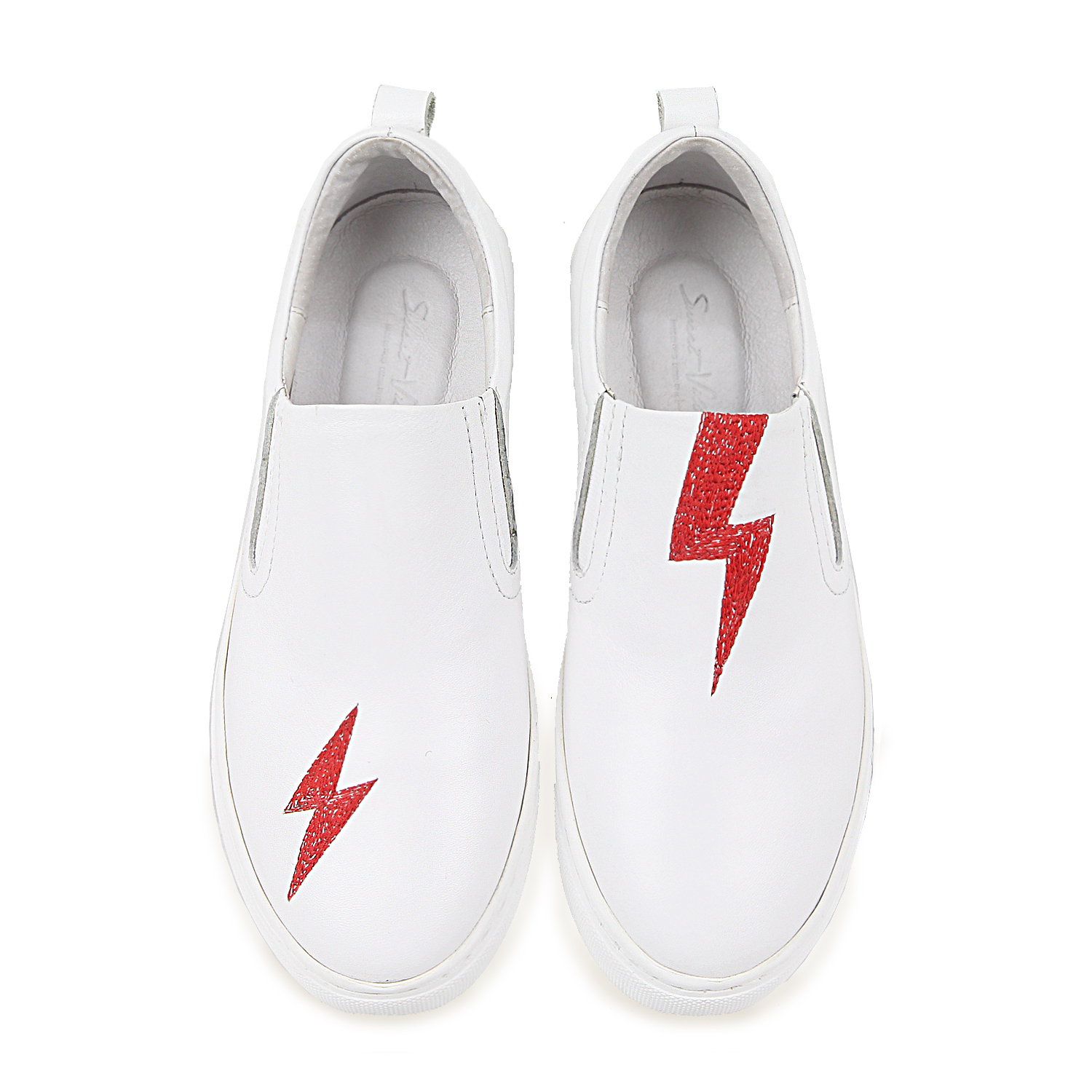 Spark M1184 White Leather Sneakers