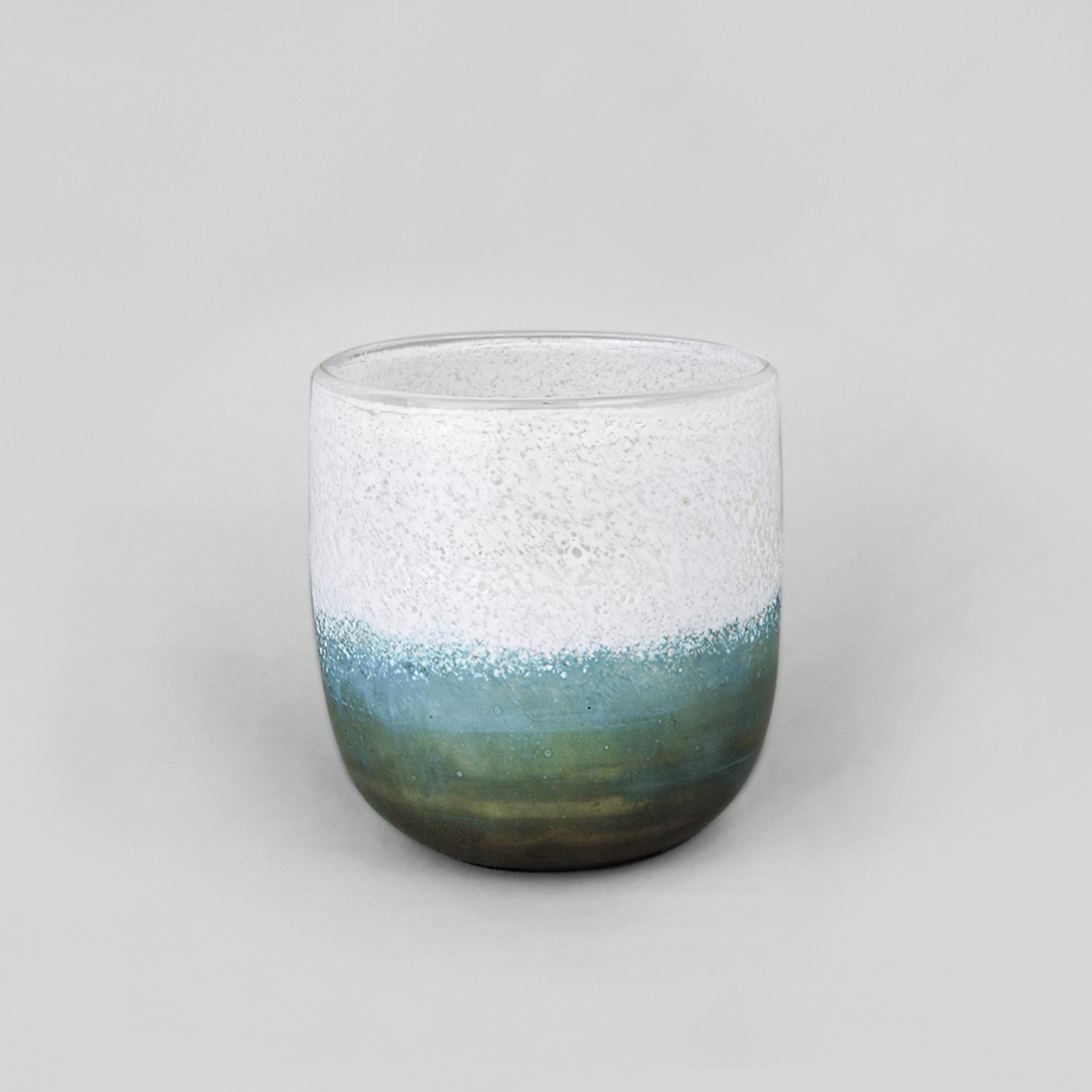琉璃燭杯（大）-苔蘚綠