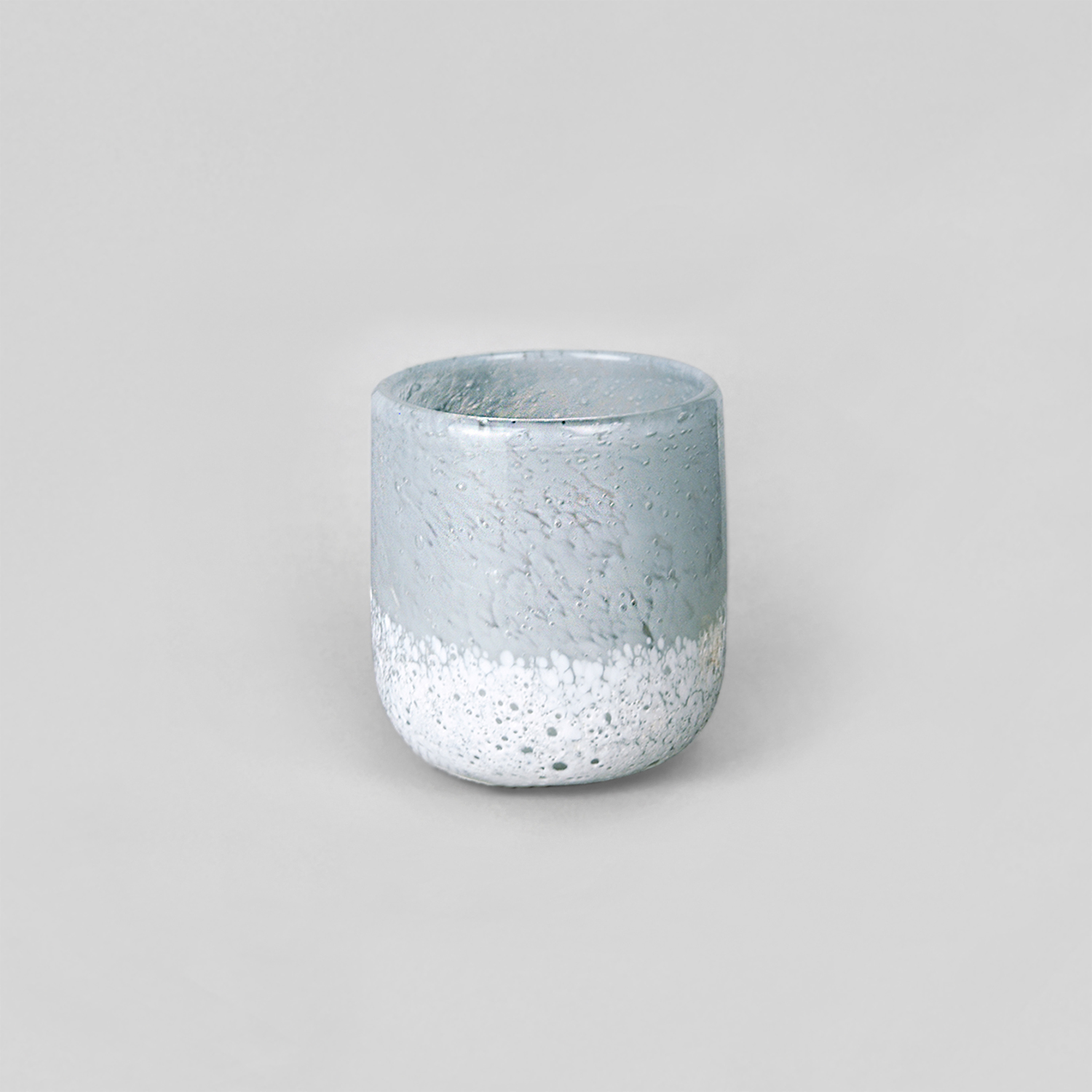 琉璃燭杯（小）-蒼灰