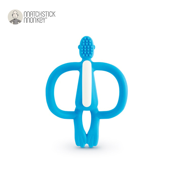 英國Matchstick Monkey 咬咬猴牙刷固齒器 - 藍懶猴