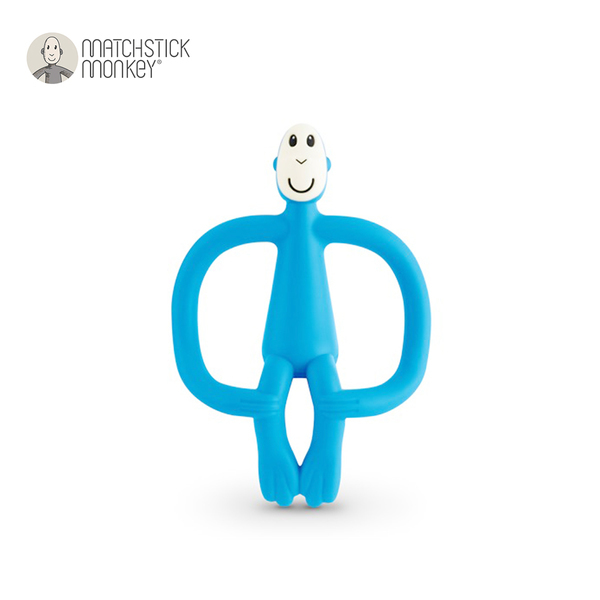 英國Matchstick Monkey 咬咬猴牙刷固齒器 - 藍懶猴