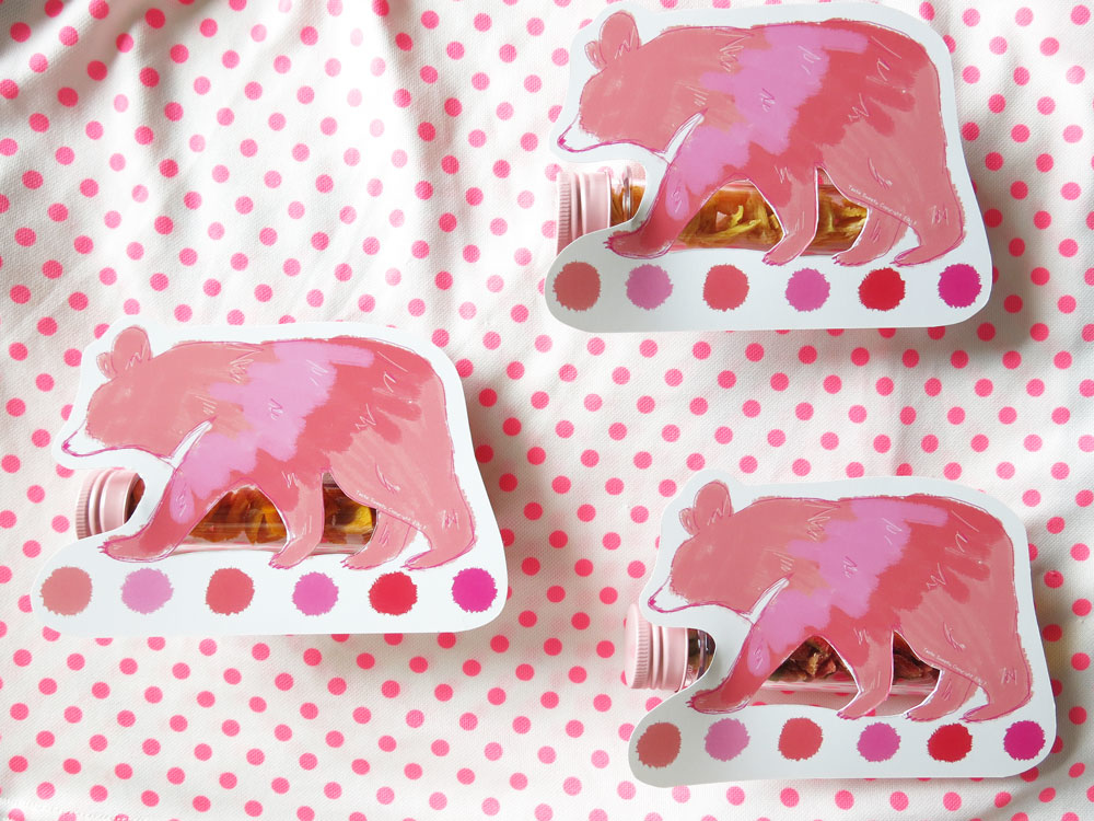 繽紛色票熊造型試管小巧水果乾