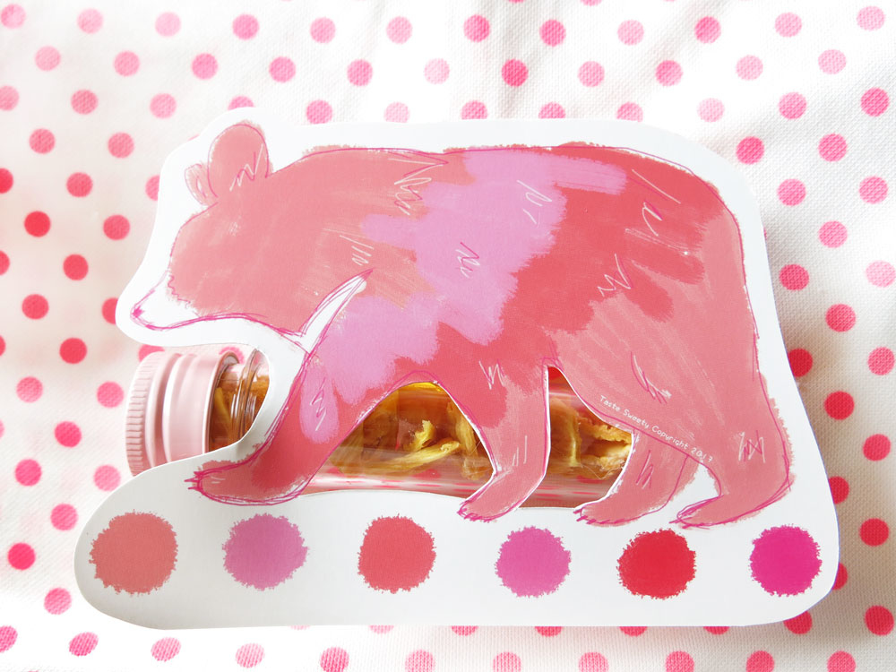 繽紛色票熊造型試管小巧水果乾