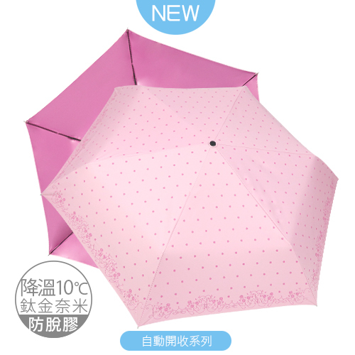 鈦金奈米降溫10度C古典玫瑰自動傘_6色