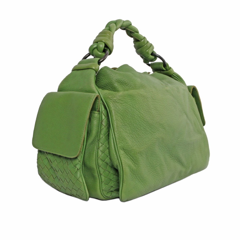 【BOTTEGA VENETA】小羊皮編織肩背包