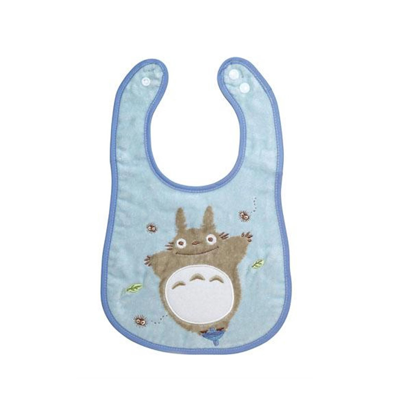 龍貓 TOTORO 宮崎駿 圍兜兜 絨毛刺繡-藍/黃