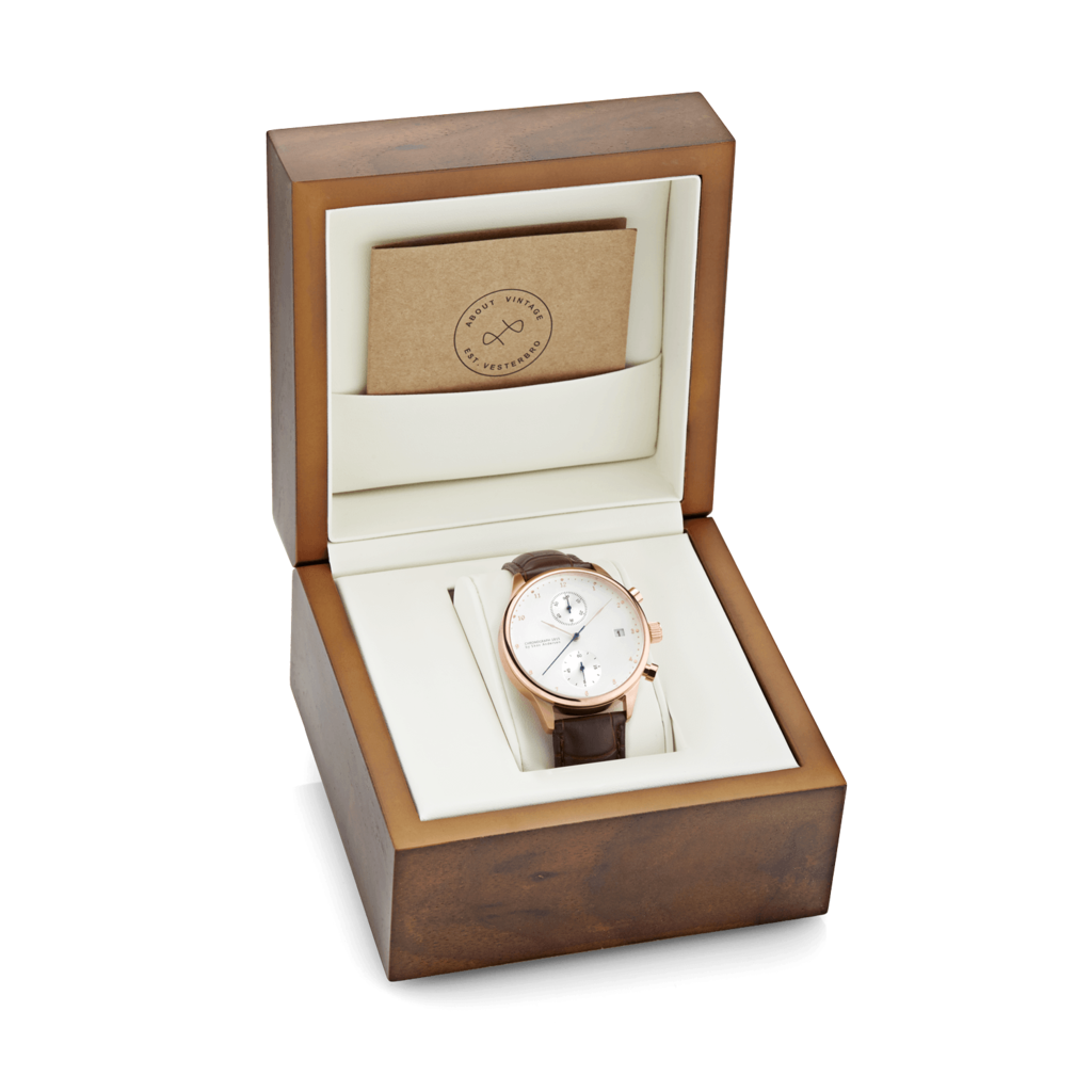 1815 Rose Gold Chronograph w/ Brown Strap