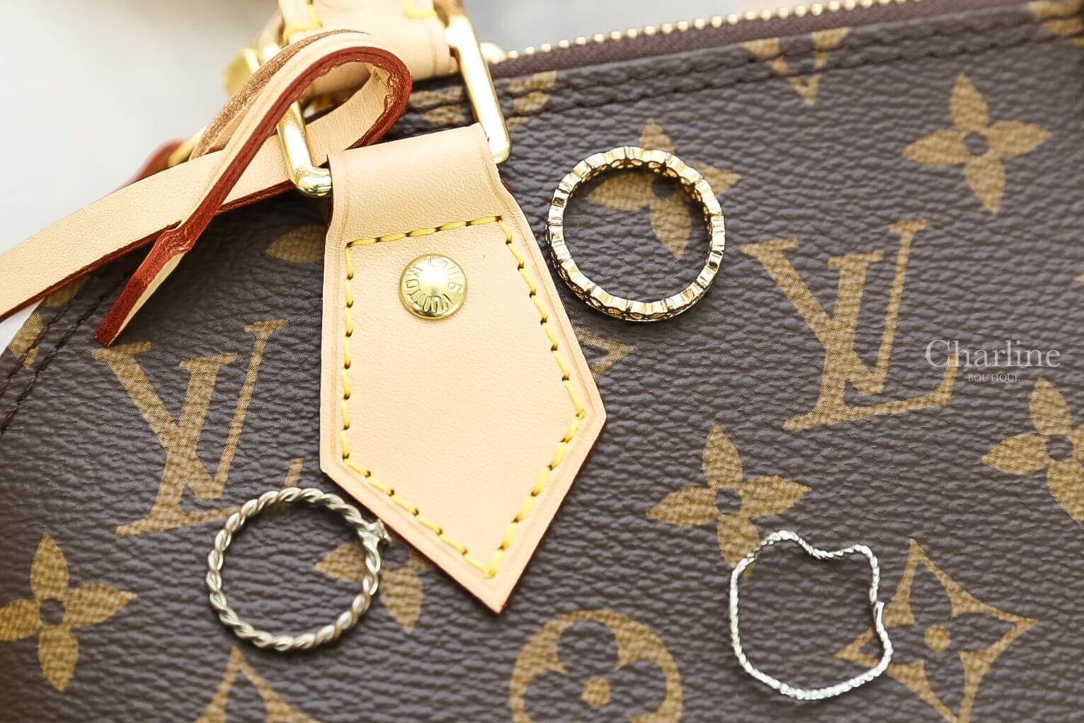 Louis Vuitton Alma BB 咖啡色手提肩背包