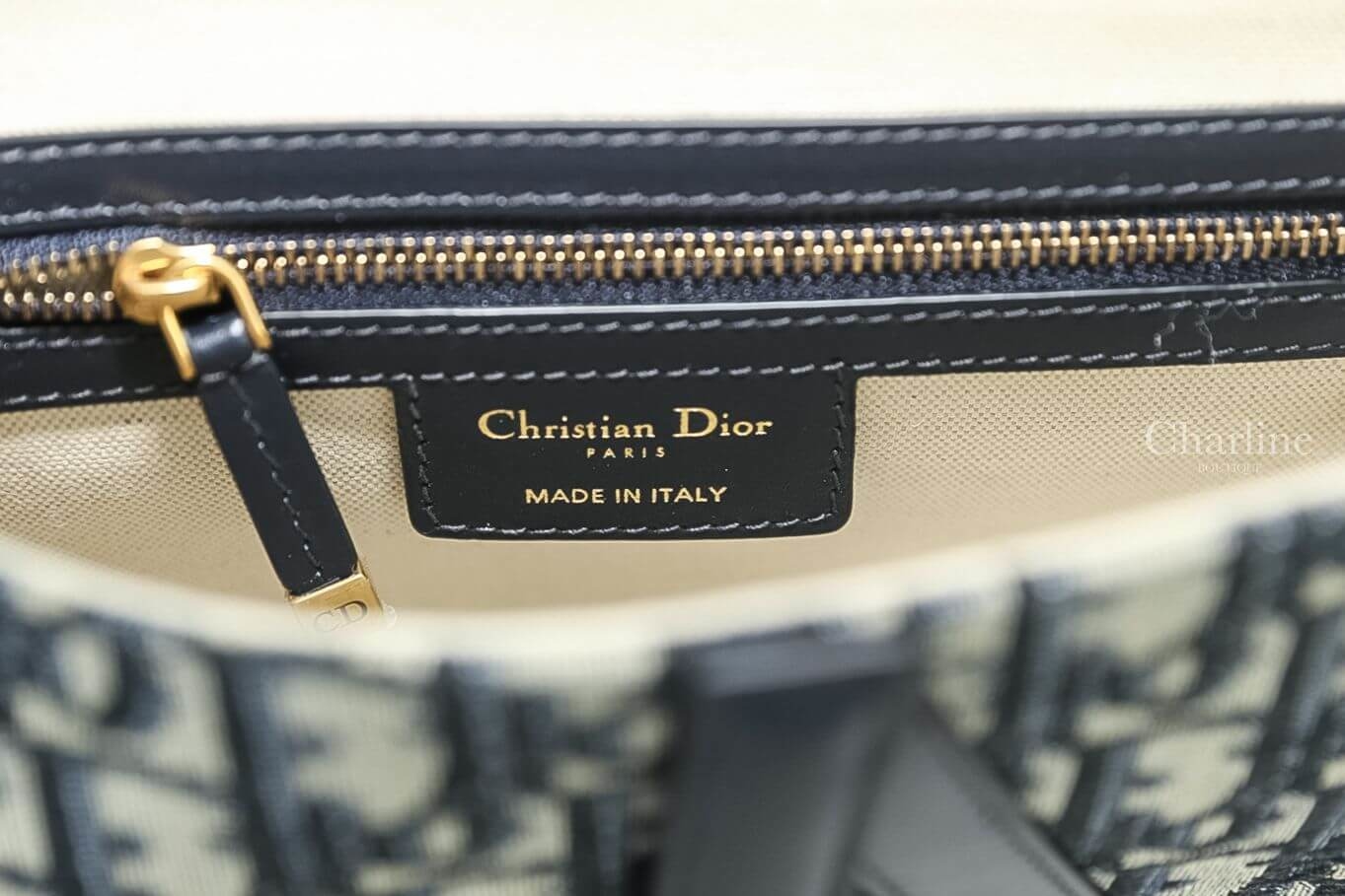Dior Saddle Bag In Blue Canvas 復古老花小牛皮帆布翻蓋馬鞍包