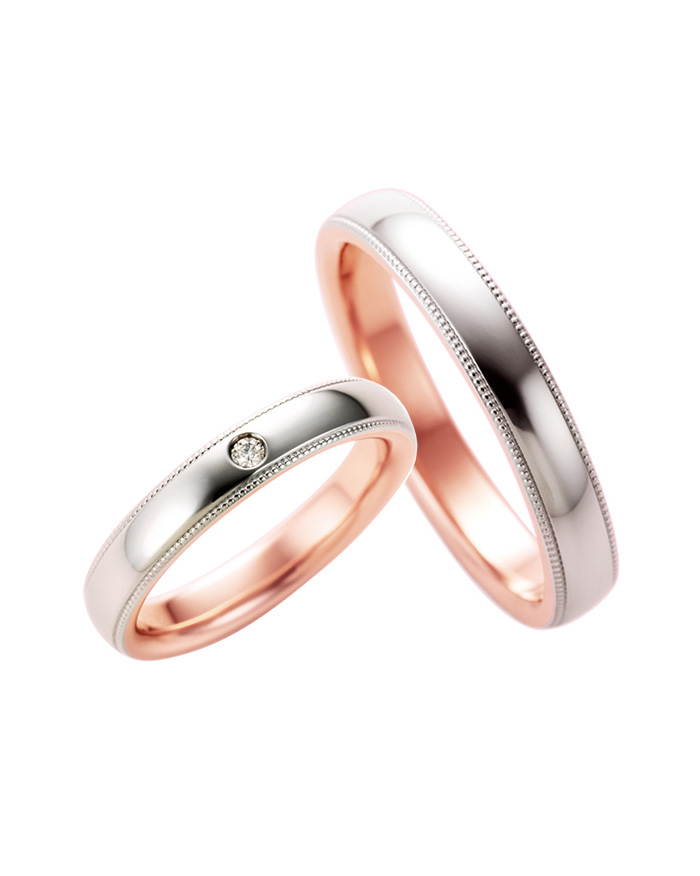 Angerosa - Mo Stoirín PT950 鉑金 / 18K 玫瑰金 結婚戒指