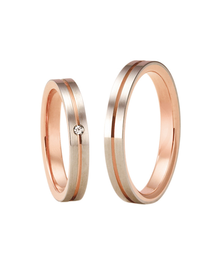 Angerosa - Beloved  PT950 鉑金/18K玫瑰金 結婚戒指