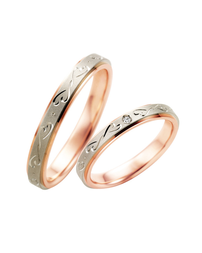 Angerosa - Bae  PT950鉑金 / 18K玫瑰金 結婚戒指