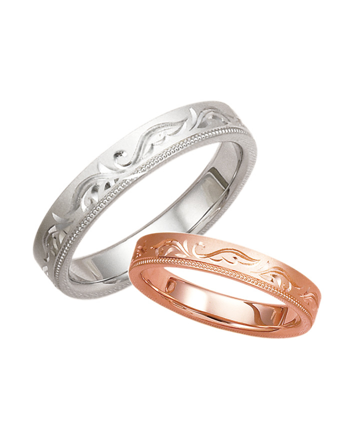 Angerosa - Inha PT950鉑金 / 18K 玫瑰金 結婚戒指