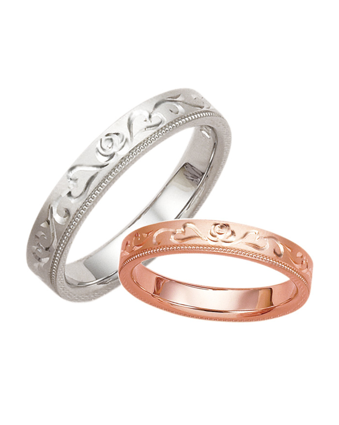 Angerosa - Wee PT950鉑金 / 18K 玫瑰金 結婚戒指