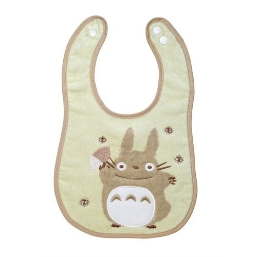 龍貓 TOTORO 宮崎駿 圍兜兜 絨毛刺繡-藍/黃