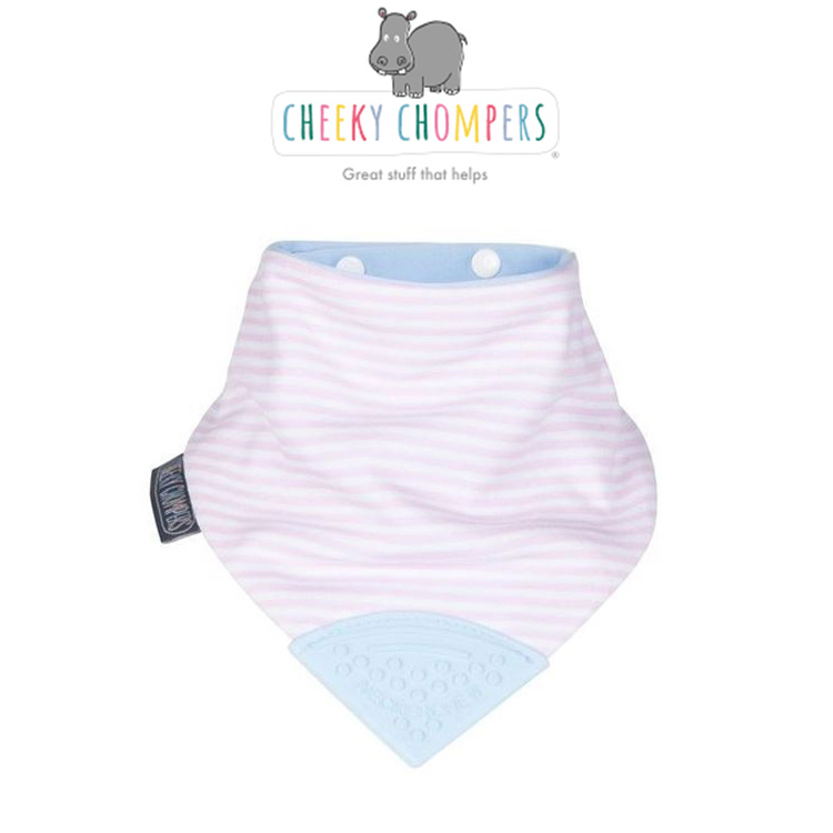 英國Cheeky Chompers-Neckerchew(英國製)咬咬兜/領巾/圍兜/固齒器 - 【經典款_俏皮粉彩】