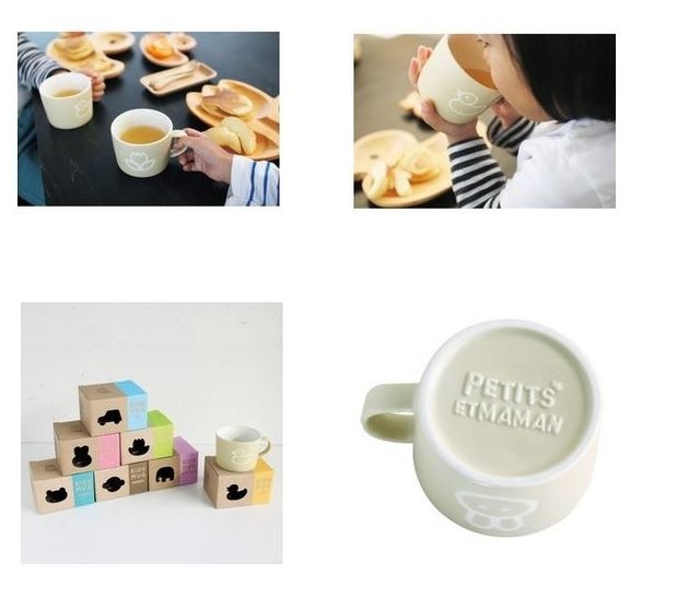 【特惠5折】日本PETITS ET MAMAN 兒童用馬克杯 汽車/小鴨/熊貓