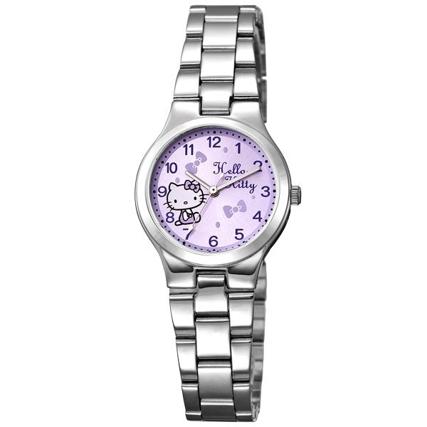 【HELLO KITTY】俏麗可愛凱蒂貓腕錶(紫) KT602LWVA 現代鐘錶