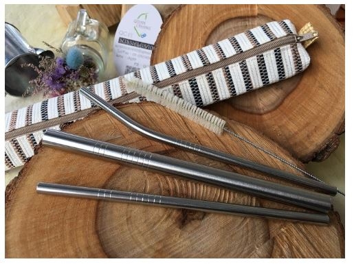 台灣QC SUS316L 兒童吸管整組(紙布餐具袋)  /日本鋼材/醫療級不鏽鋼吸管 環保吸管