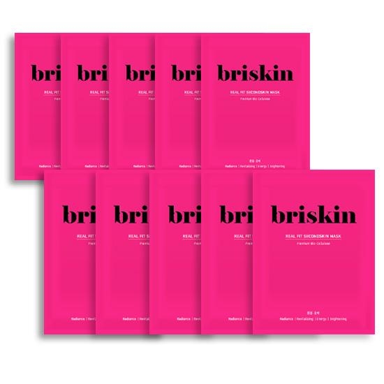 Briskin Real Fit Secondskin Mask [10P] - Radiance / Revitalizing / Energy / Brightening