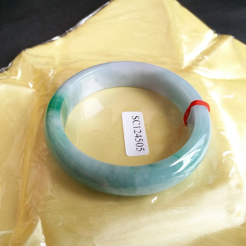 J1098 老坑冰紫綠春彩玉鐲 55.66mm (1.49)