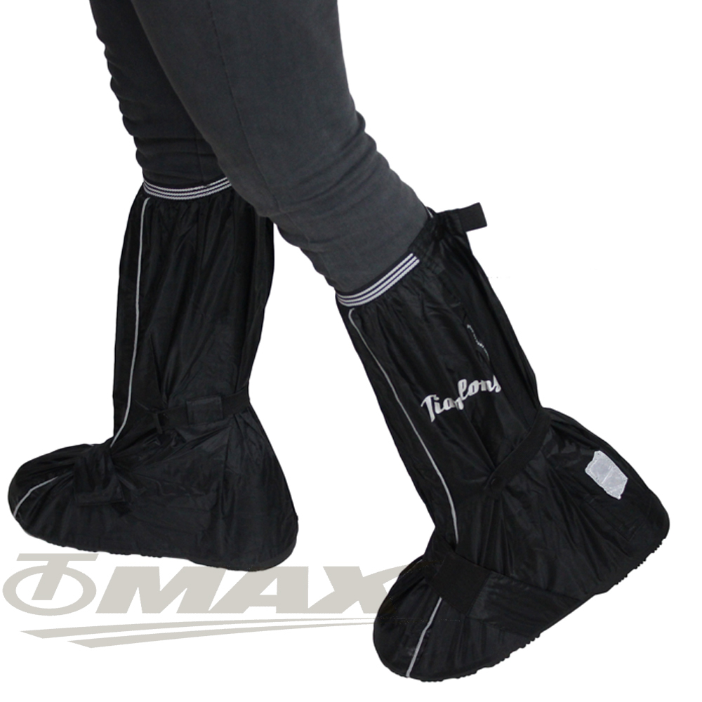 天龍牌疾風賽車型強韌厚底雨鞋套-全黑 破盤下殺 OMAX歐妹思購物網