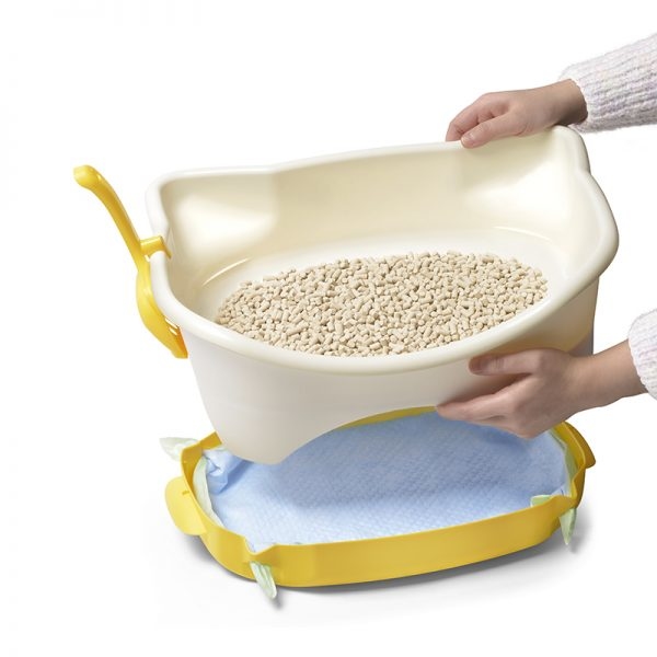 日本 UniCharm 消臭大師 - 迷你型雙層貓砂盤套裝