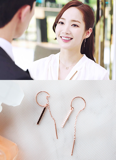 [現貨]《愛的迫降》垂墜閃亮耳環