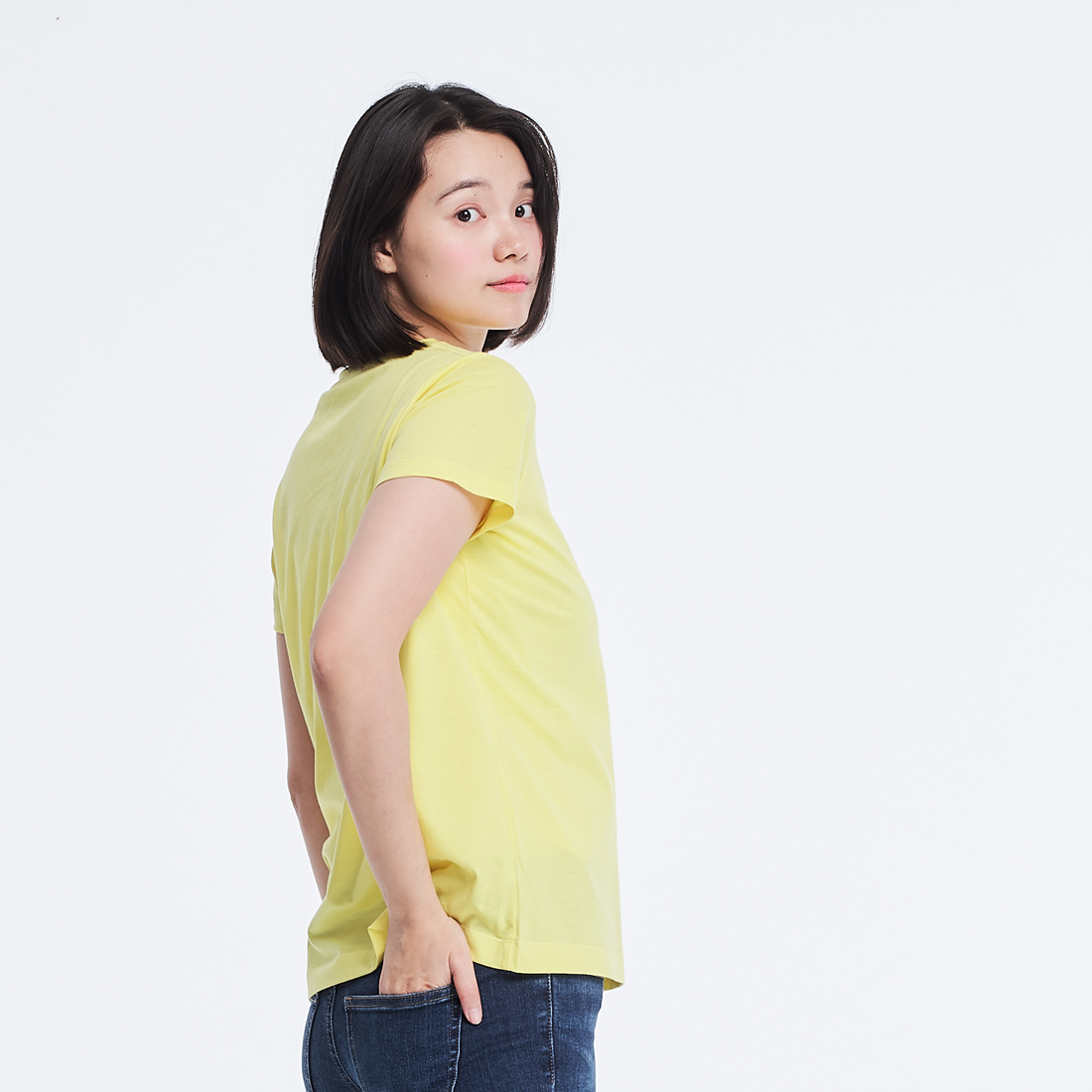 珠光棉圓領TEE/蒲公英黃