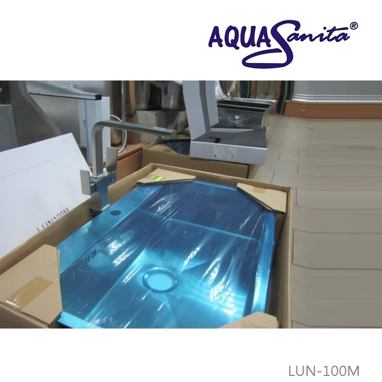 BS】歐洲雅菓AquaSanita LUN 100M 不鏽鋼方形手工水槽