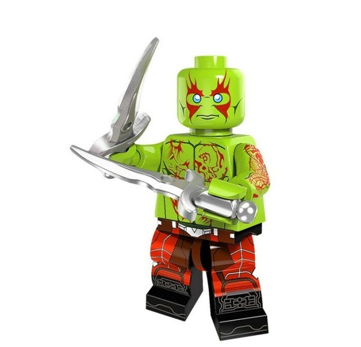 01 Big Bricks Custom Classic Green Drax Mavrel DC SuperHeroes Minifigures Toy Mini figure Fit Lego Blocks PG1179