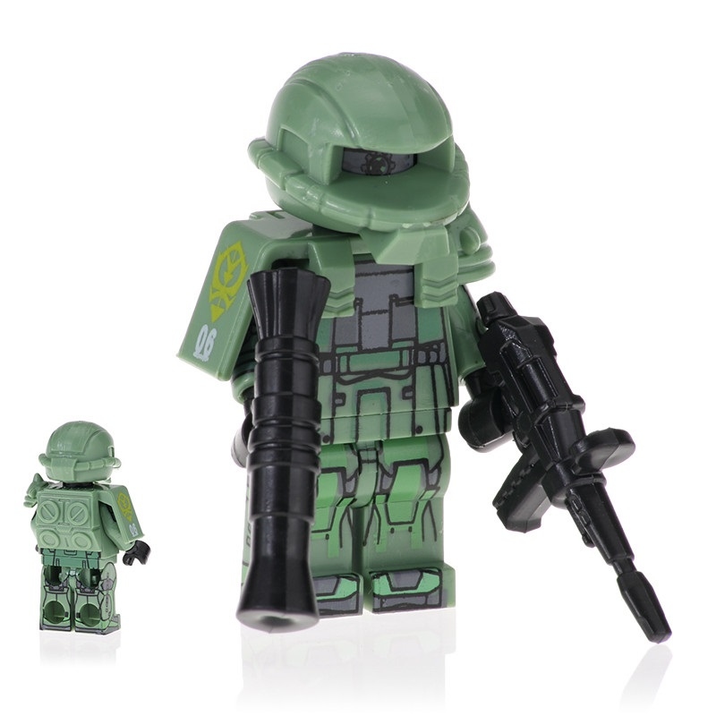 01 Big Bricks Custom MS-06F2 Zaku II F2 Type Mavrel DC SuperHeroes Minifigures Toy Mini figure Fit Lego Blocks PG2014