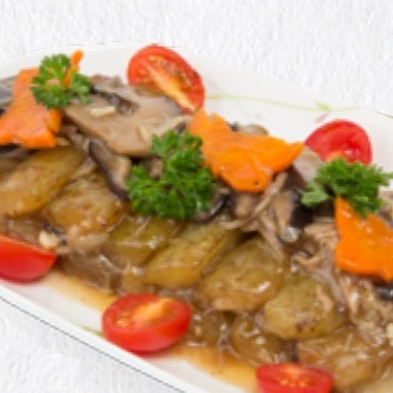 蝦乾肉絲瑤柱扒瓜甫