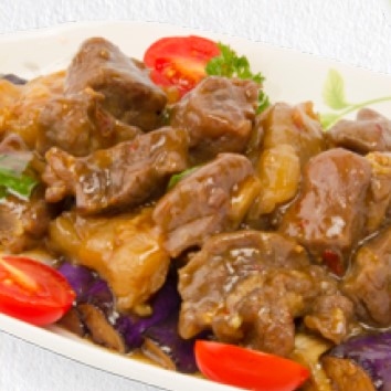 醬燒茄子炆牛筋腩