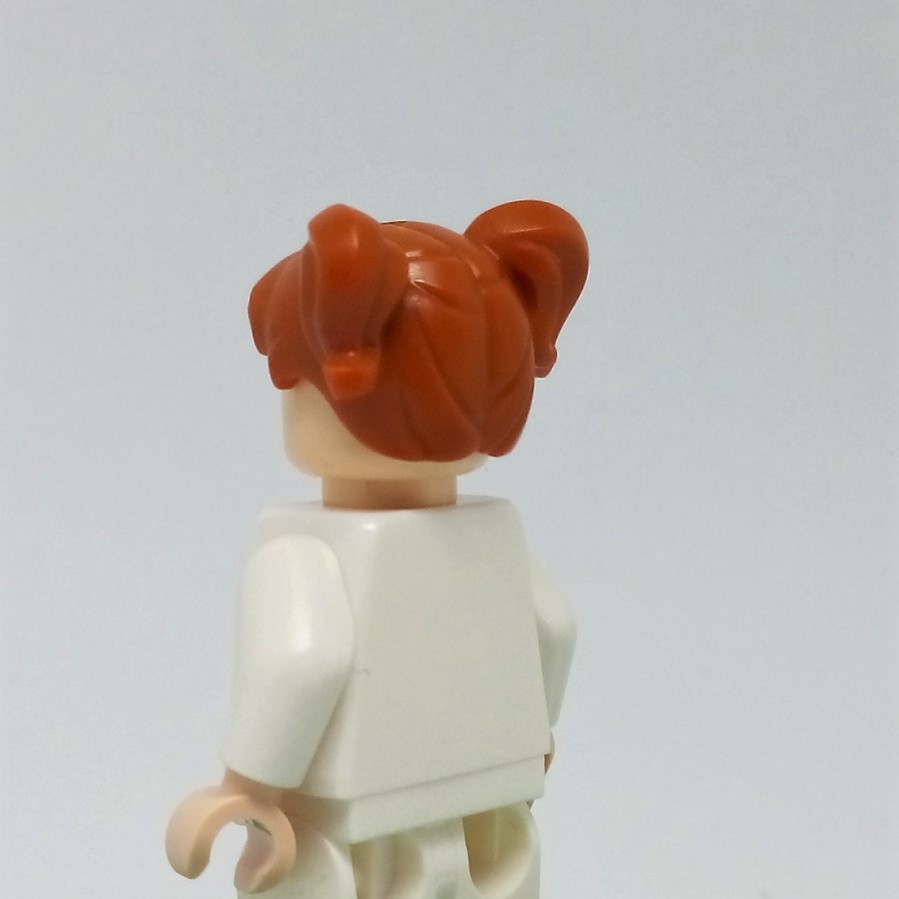 35701 Hair Short, Parted with Two Pigtails, Hole for Pin on Top