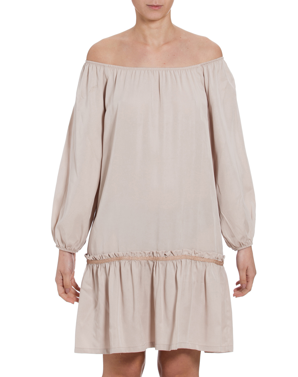 【KOCCA】圓領垂墜式剪接洋裝