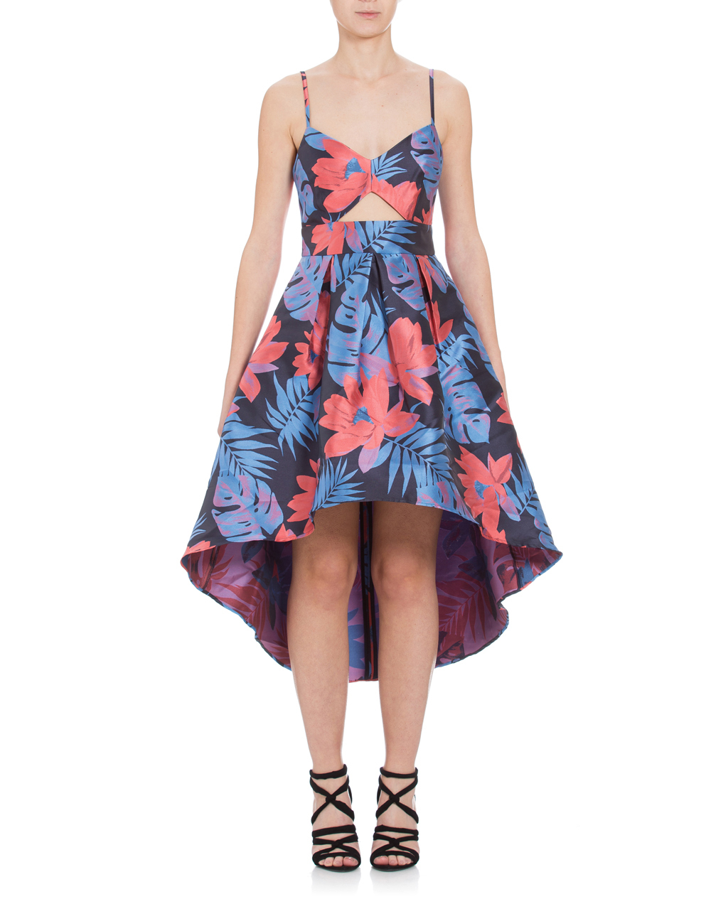 【KOCCA】熱帶花版細肩性感小洋裝