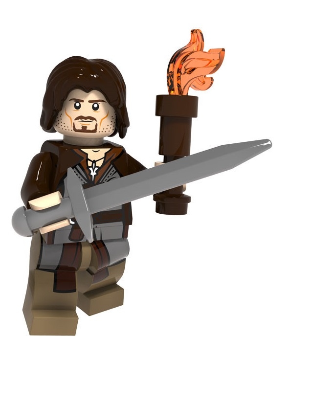 Lego best sale aragorn minifigure