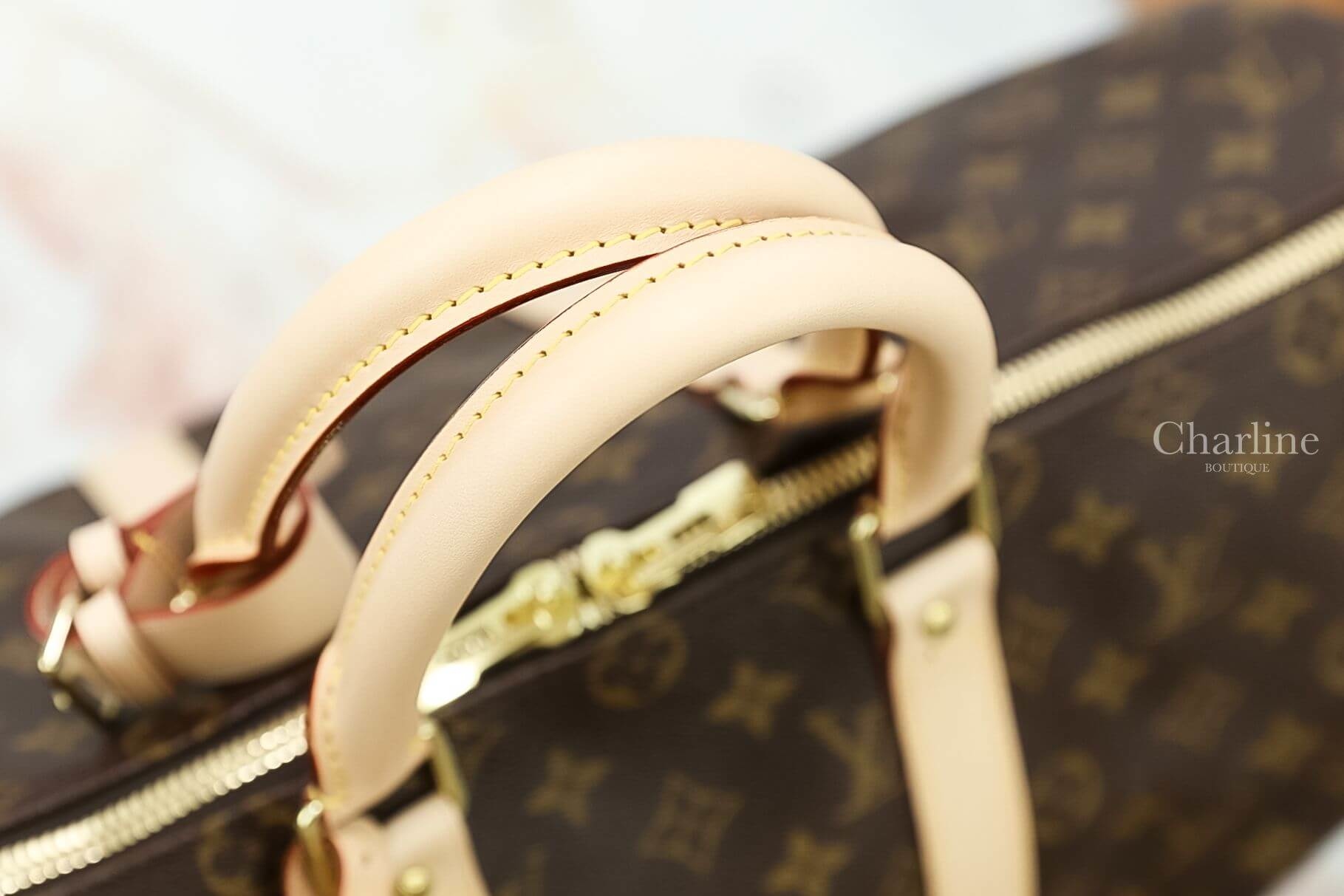 Louis Vuitton Keepall Bandoulière 45 咖啡色手提肩背包