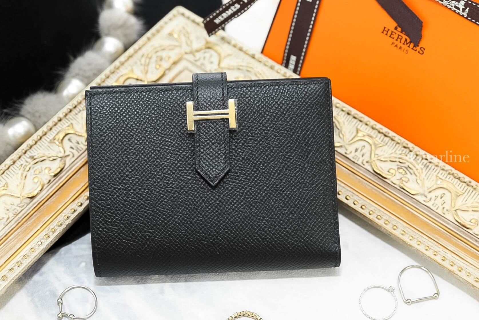 Hermès Bearn Wallet 89 Noir Epsom 黑色金釦短夾