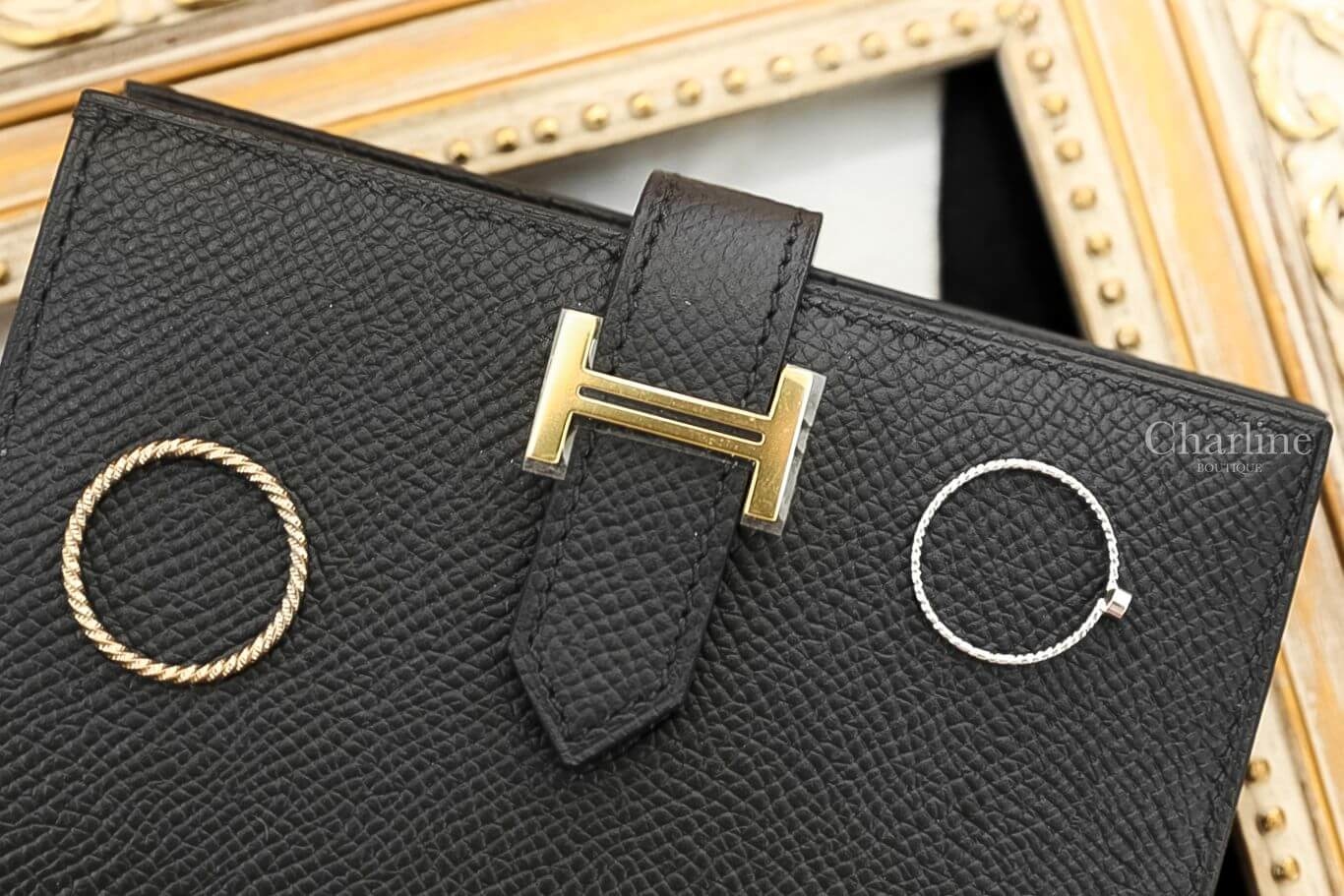 Hermès Bearn Wallet 89 Noir Epsom 黑色金釦短夾