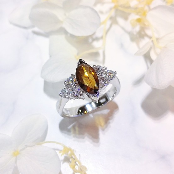 18K White Gold 1.28ct Fancy Brown Diamond Ring