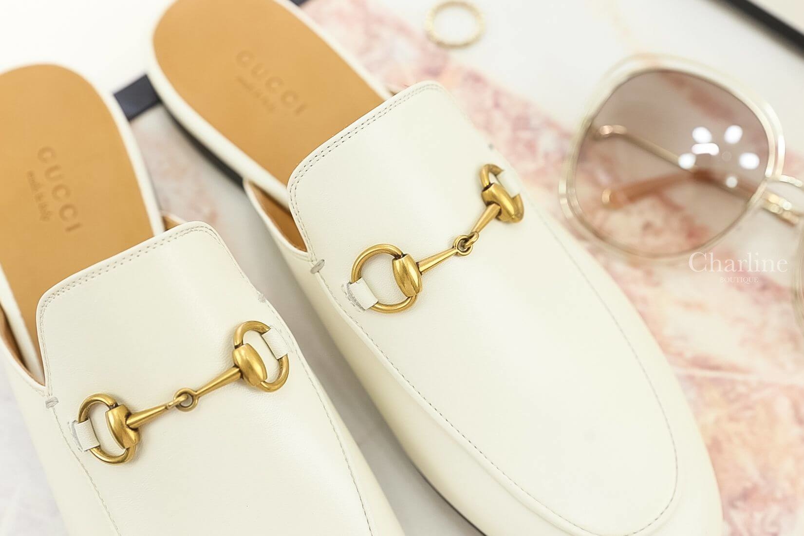Gucci Princetown Leather Slipper 白色小牛皮拖鞋
