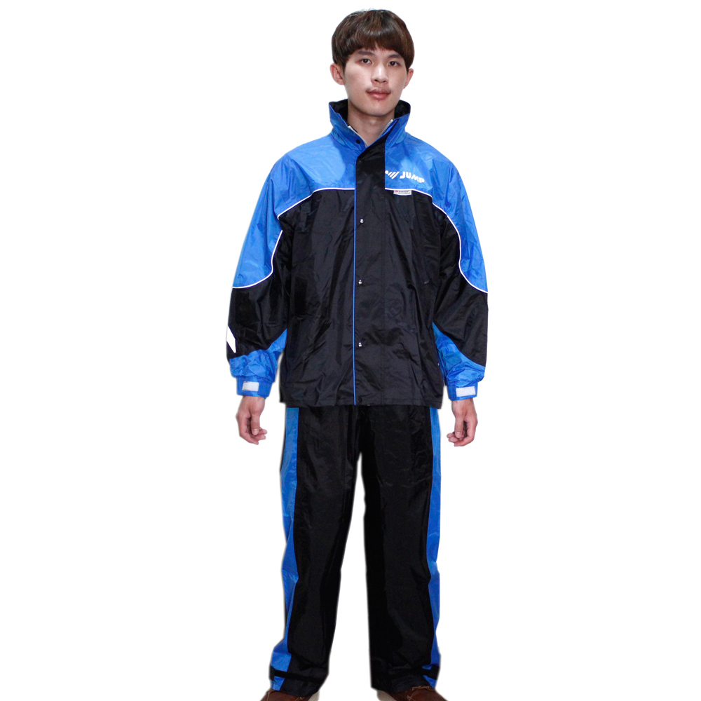 【破盤清倉↘】JUMP新TV2套裝雨衣+通用鞋套-黑藍 破盤下殺 OMAX歐妹思購物網