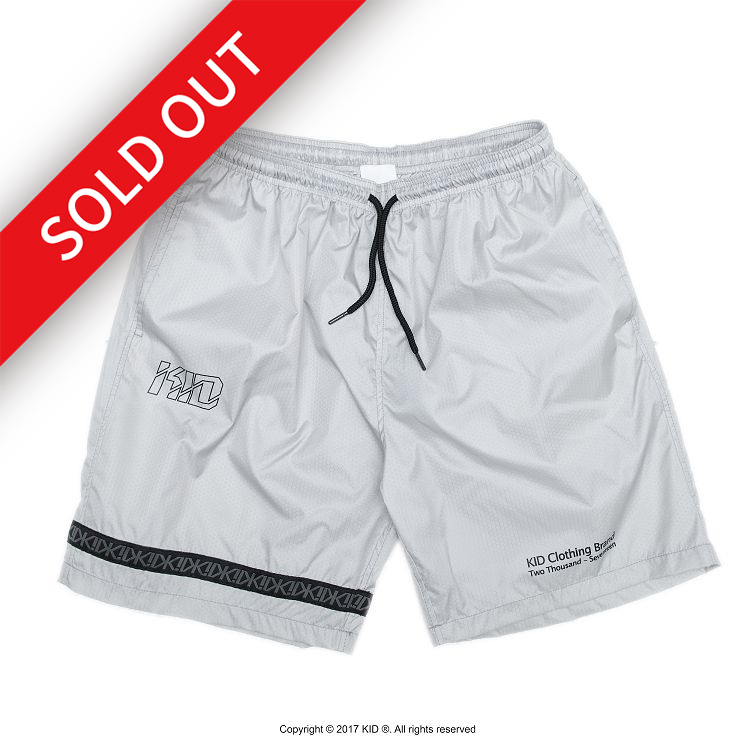 KID ® 蜂巢紋教練短褲 淺灰