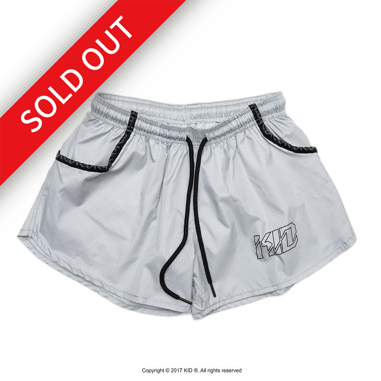 KID ® 蜂巢紋教練短褲 銀灰 (女版)
