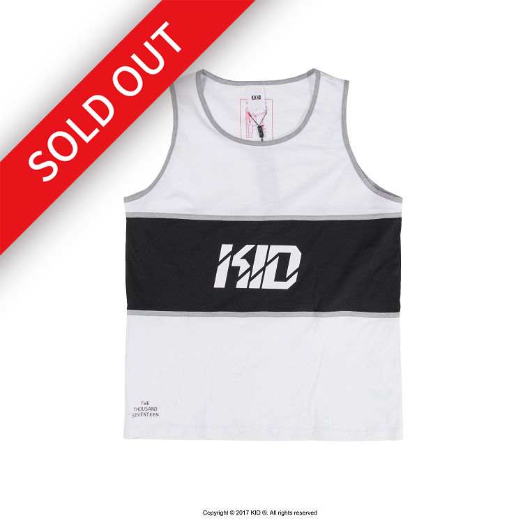 KID ® 色塊拼接背心 黑/白