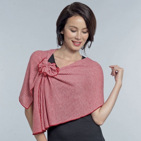 *負離子*風采條紋圍巾AS004 妮芙露NEFFUL*妮美龍 Neoron纖維*