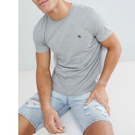 A&F Small Logo Tee Gray